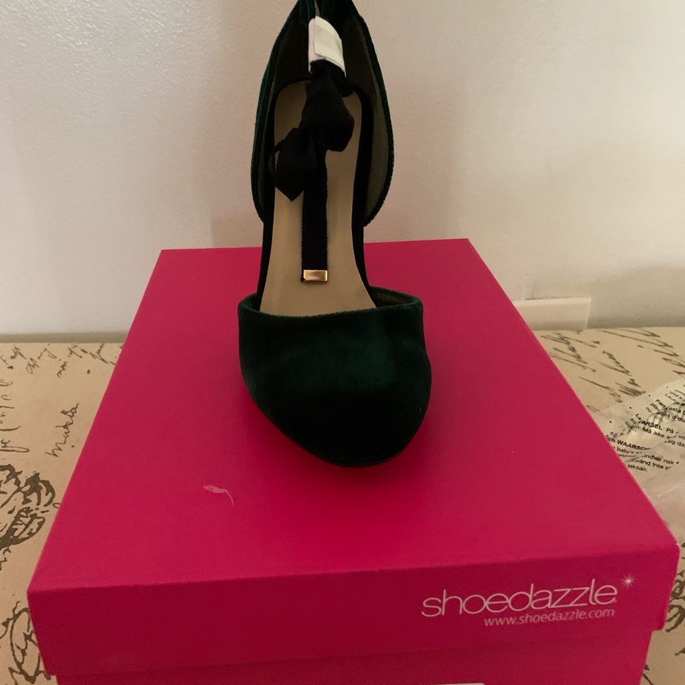 Emerald Fannel Green High Heels 👠